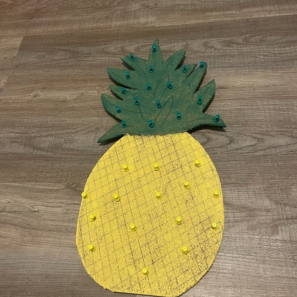 Yellow and Green Pineapple Wall Decor